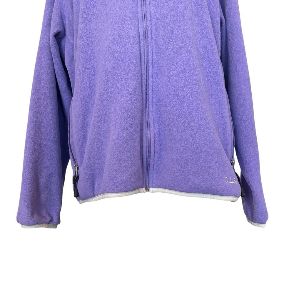 LL Bean Polar Tech Purple Full Zip Fleece Jacket Large - Picture 9 of 13